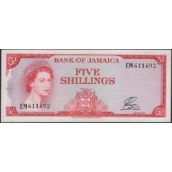 Ямайка 5 долларов 1960 (1964) (Jamaica 5 dollars 1960 (1964)) P 51Ab : UNC