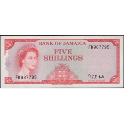 Ямайка 5 долларов 1960 (1964) (Jamaica 5 dollars 1960 (1964)) P 51Ac : UNC