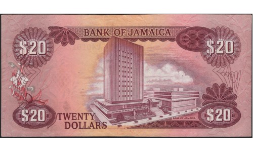 Ямайка 20 доллара 1960 (1977) (Jamaica 20 Dollars 1960 (1977)) P 63 : XF