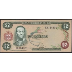 Ямайка 2 доллара б/д (1982-1986) (Jamaica 2 Dollars ND (1982-1986)) P 65b : UNC