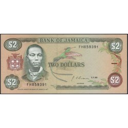 Ямайка 2 доллара 1990 (Jamaica 2 Dollars 1990) P 69d : aUnc