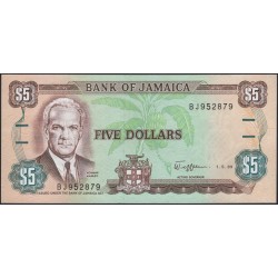 Ямайка 5 долларов 1989 (Jamaica 5 Dollars 1989) P 70с : UNC