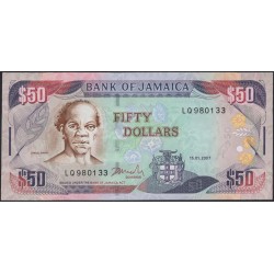 Ямайка 50 долларов 2007 (Jamaica 50 Dollars 2007) P 83b : UNC