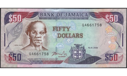 Ямайка 50 долларов 2009 (Jamaica 50 Dollars 2009) P 83d : UNC