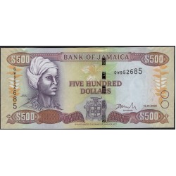 Ямайка 500 долларов 2008 (Jamaica 500 Dollars 2008) P 85f : UNC