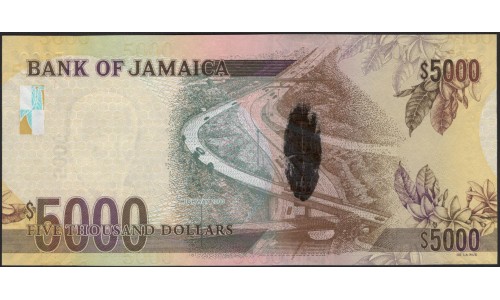 Ямайка 5000 долларов 2010 (Jamaica 5000 Dollars 2010) P 87b : UNC