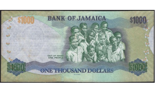 Ямайка 1000 долларов 2012 (Jamaica 1000 Dollars 2012) P 92 : XF