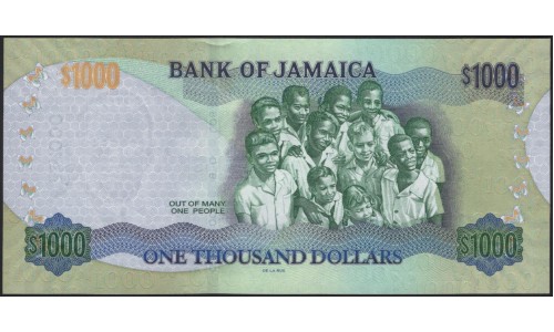 Ямайка 1000 долларов 2012 (Jamaica 1000 Dollars 2012) P 92 : UNC