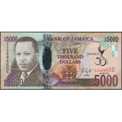 Ямайка 5000 долларов 2012 (Jamaica 5000 Dollars 2012) P 93 : UNC