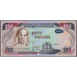 Ямайка 50 долларов 2013 (Jamaica 50 Dollars 2013) P 94a : UNC
