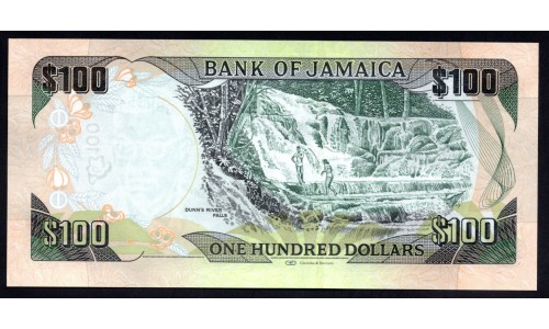 Ямайка 100 долларов 2016 (JAMAICA 100 Dollars 2016) P 95с : UNC