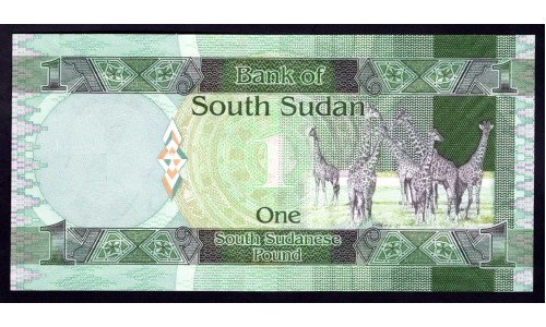 Южный Судан 1 фунт ND (2011 г.) (South Sudan 1 pounds ND (2011)) P 5: UNC 