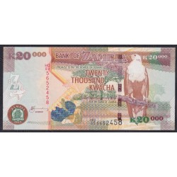 Замбия 20000 квача 2012 год (ZAMBIA 20000 kwacha 2012) P47h: UNC