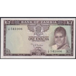 Замбия  1 квача 1968 года (ZAMBIA  1 kwacha 1968) P 5: UNC