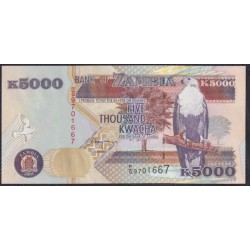 Замбия 5000 квача 2001 (ZAMBIA 5000 kwacha 2001) P 41b: UNC