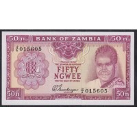 Замбия 50 нгве ND (1969 год) (ZAMBIA 50 ngwee ND (1969) P 9a: UNC