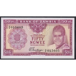 Замбия 50 нгве ND (1969 год) (ZAMBIA 50 ngwee ND (1969) P 9a: UNC
