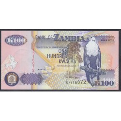 Замбия 100 квача 1992 год (ZAMBIA 100 kwacha 1992) P 38a: UNC