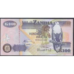 Замбия 100 квача 2008 год (ZAMBIA 100 kwacha 2008) P 38g: UNC