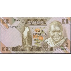 Замбия 2 квача (1980 - 1988) (ZAMBIA 2 kwacha (1980 - 1988) P 24c : UNC