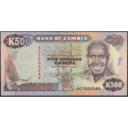 Замбия 500 квача (1991) (ZAMBIA 500 kwacha (1991)) P 35 : UNC