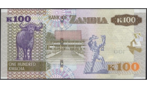 Замбия 100 квача 2012 (ZAMBIA 100 kwacha 2012) P 54a : UNC