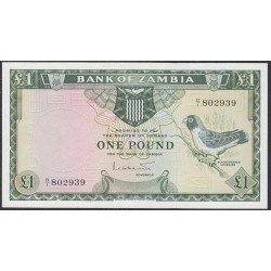 Замбия  1 фунт 1964 года (ZAMBIA  1 pound 1964) P 2: UNC