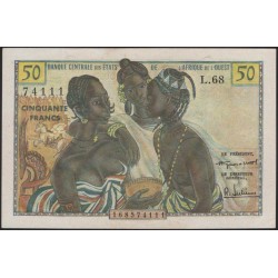 Западная Африка 50 франков (1958) (West African States 50 francs (1958)) P 1 : aUNC/UNC