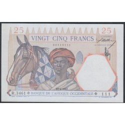 Французская Западная Африка 25 франков 1942 года, 1 (BANQUE DE L'AFRIQUE OCCIDENTALE  25 francs 1942) Р 27: UNC