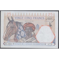 Французская Западная Африка 25 франков 1942 года, 2 (BANQUE DE L'AFRIQUE OCCIDENTALE  25 francs 1942) Р 27: UNC